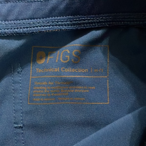 Figs Medium Tall Zamora Bottoms in Royal Blue - Picture 2 of 3